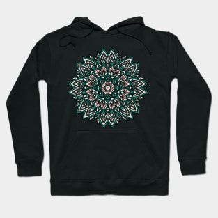 Mandala emerald and caramel Hoodie